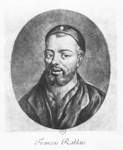 Portrait of François Rabelais (engraving) by Daniel I Sarrabat